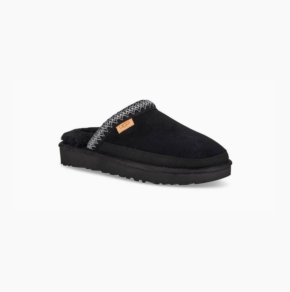 UGG Tasman Slip-On Black Slippers for Men (ETGY78952)